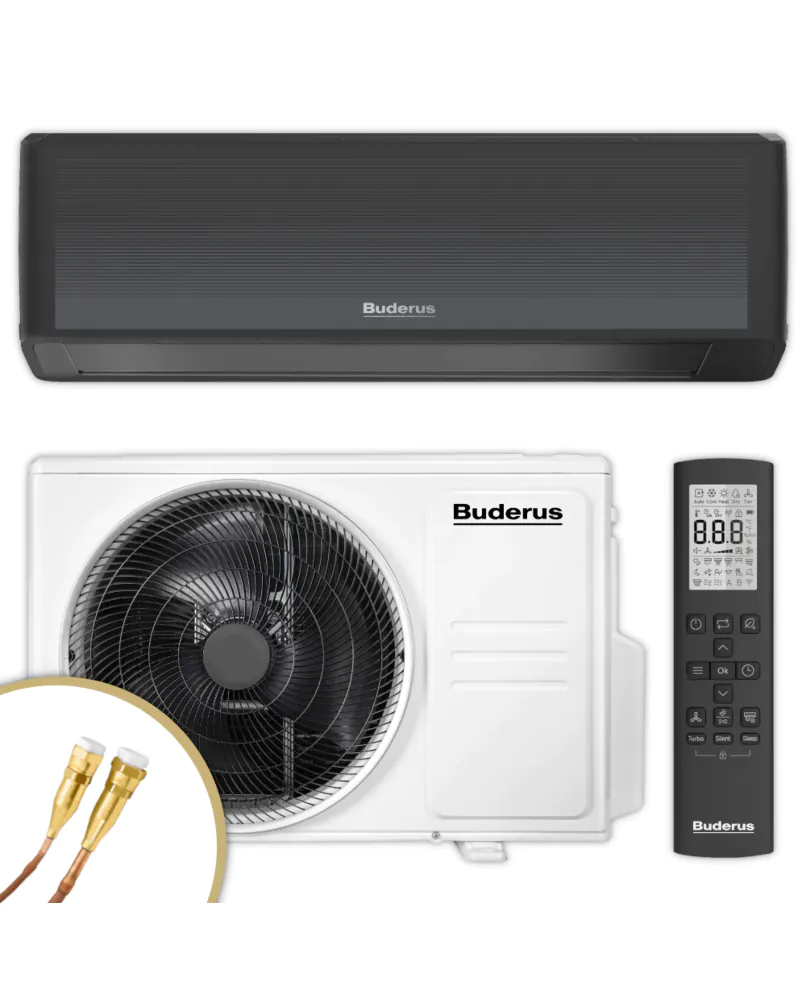 Buderus Split Klimaanlage | Logacool AC186i.3 | Schwarz | 2