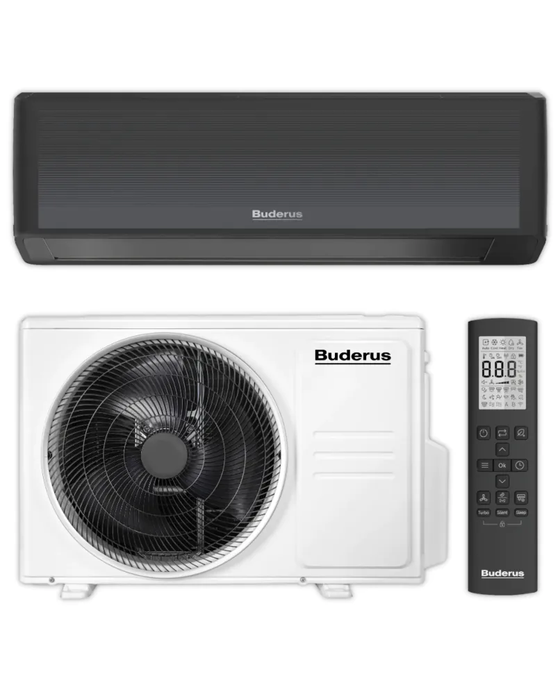 Buderus Split Klimaanlage Komplett-Set | Logacool AC186i.3 | Schwarz | 5