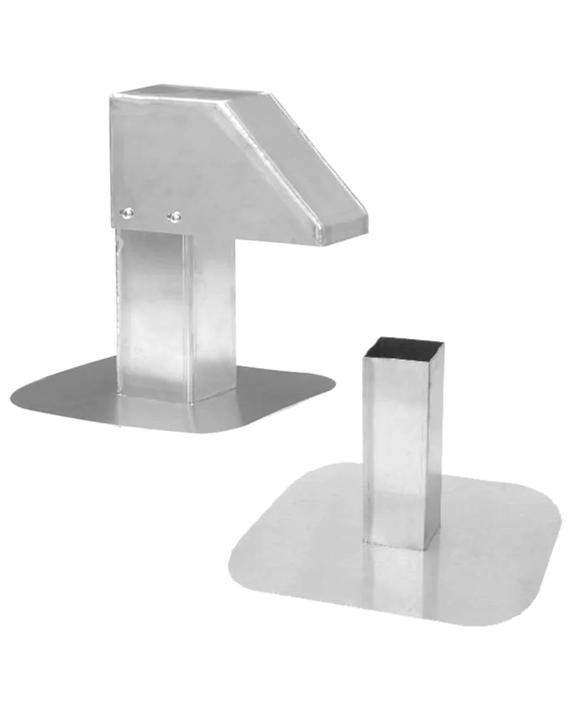ALIXO | Dachdurchführung + verstellbarer Unterbau | Auslass 80×80 mm