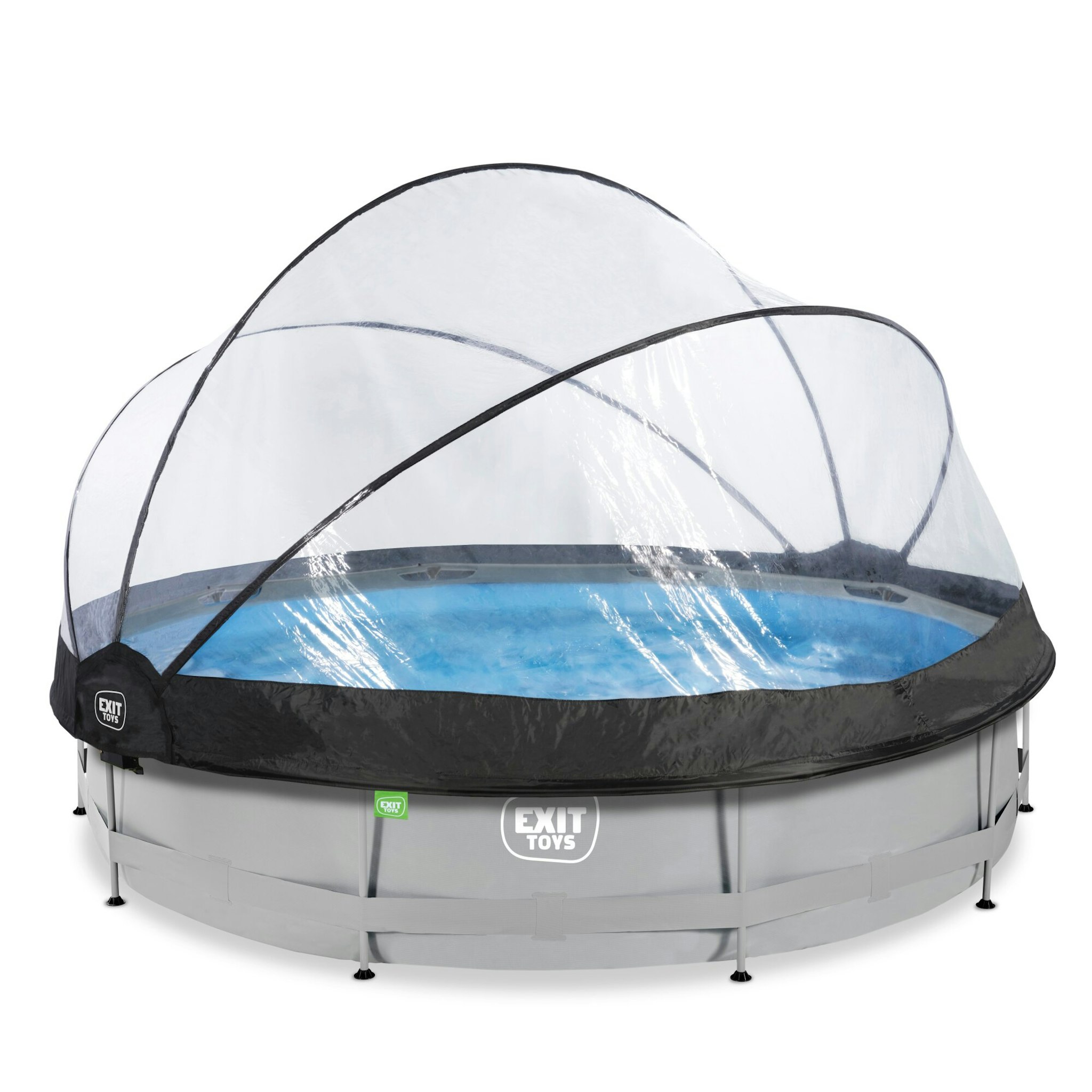 exit-soft-grey-pool-o360x76cm-mit-filterpumpe-und-abdeckung-grau - Klimacare24