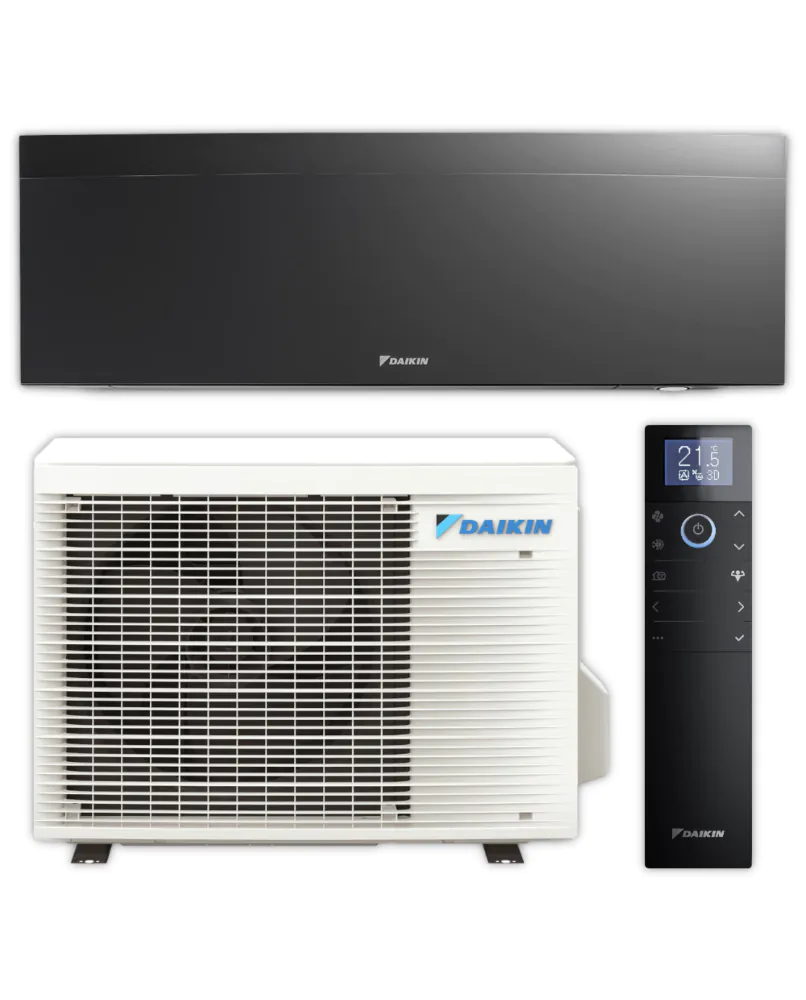 DAIKIN Split Klimaanlage Set | Emura 3 | FTXJ20A+RXJ20A | Mattschwarz | 2
