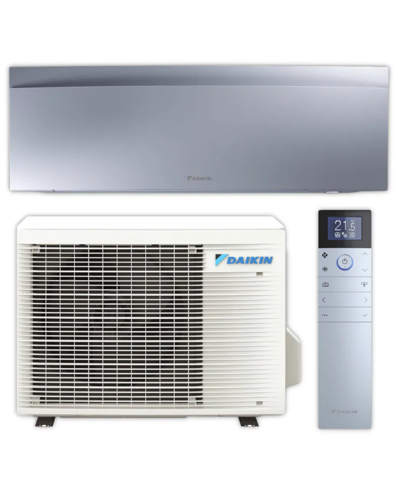 DAIKIN Split Klimaanlage Set | Emura 3 | FTXJ20A+RXJ20A | Silber | 2