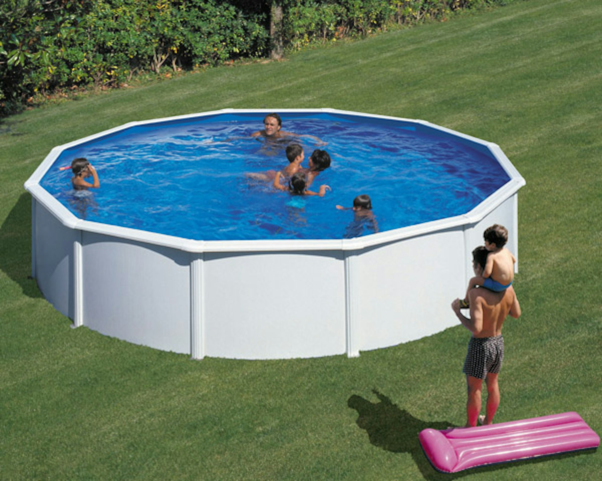 myPOOL Swimming Pool Poolset Feeling Weiss - Rundform mit Stahlwandbecken Höhe 1 - Klimacare24 myPOOL Swimming Pool Poolset Feeling Weiss - Rundform mit Stahlwandbecken Höhe 1
