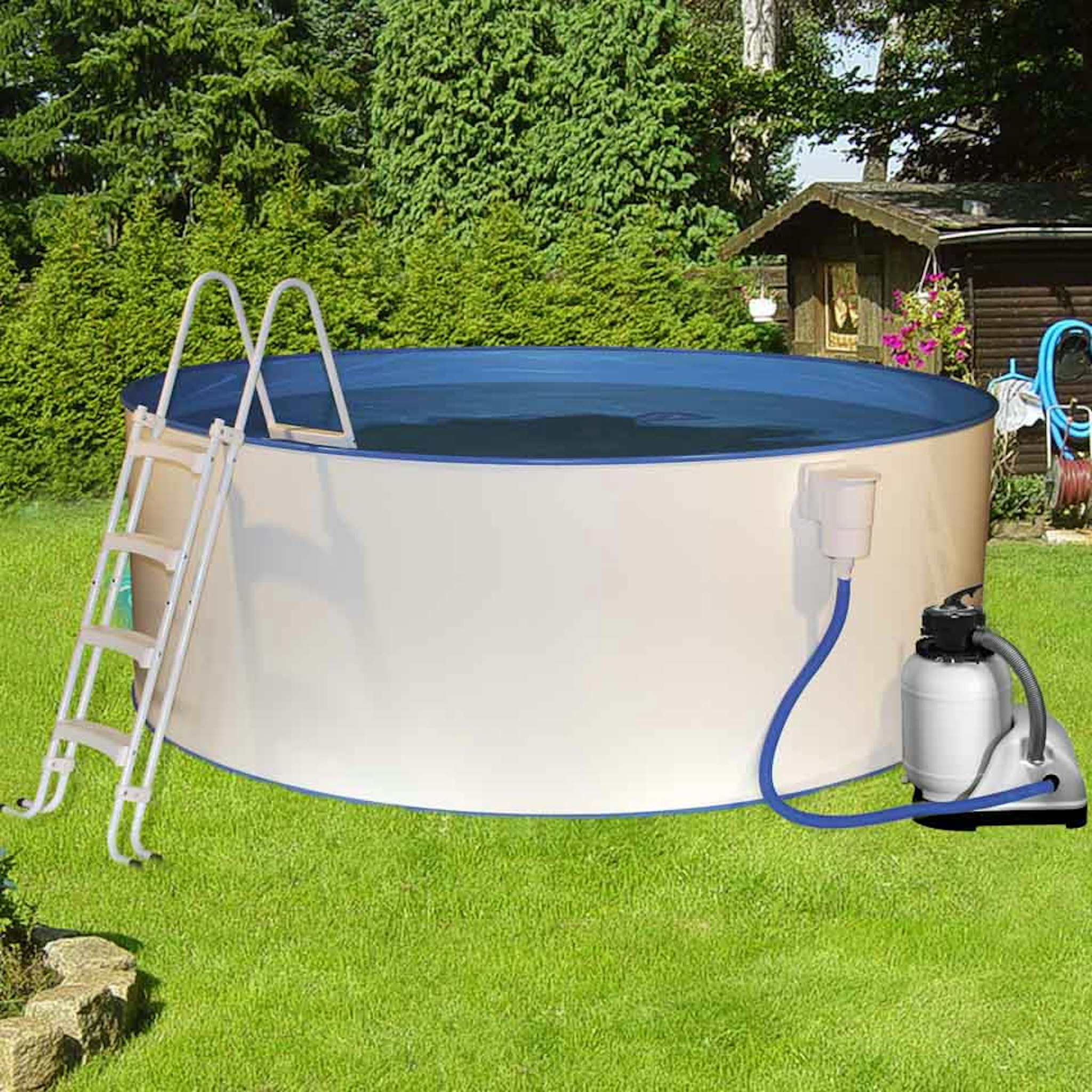 myPOOL Swimming Pool Poolset Safety mit Sandfilteranlage - Klimacare24 myPOOL Swimming Pool Poolset Safety mit Sandfilteranlage